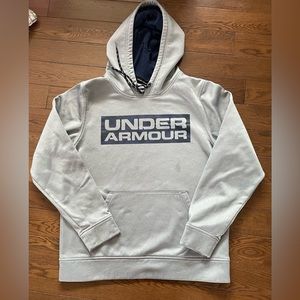 UNDER ARMOUR STORM 1 LOOSE PULLOVER HOODIE HOODED SWEATSHIRT Sz Mens S Gray